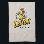 Lemon Chicken - Fun Food Design Kitchen Towel<br><div class="desc">A fun and whimsical design featuring a chicken in a lemon mascot suit. Perfect for food lovers,  chicken fans,  and anyone who enjoys playful,  quirky designs.</div>