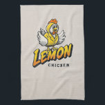 Lemon Chicken - Fun Food Design Kitchen Towel<br><div class="desc">A fun and whimsical design featuring a chicken in a lemon mascot suit. Perfect for food lovers,  chicken fans,  and anyone who enjoys playful,  quirky designs.</div>