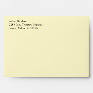 Lemon Chiffon A7 5x7 Custom Pre-addressed Envelope
