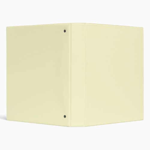 Lemon Chiffon Solid Color 3 Ring Binder