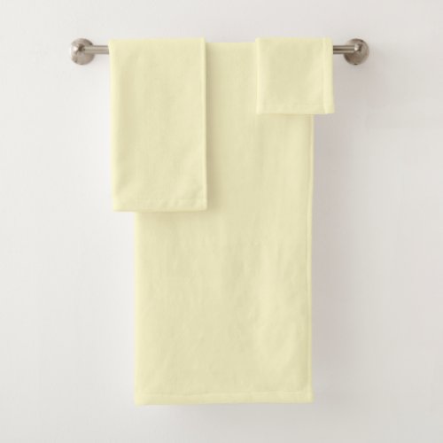 Lemon Chiffon Solid Color Bath Towel Set