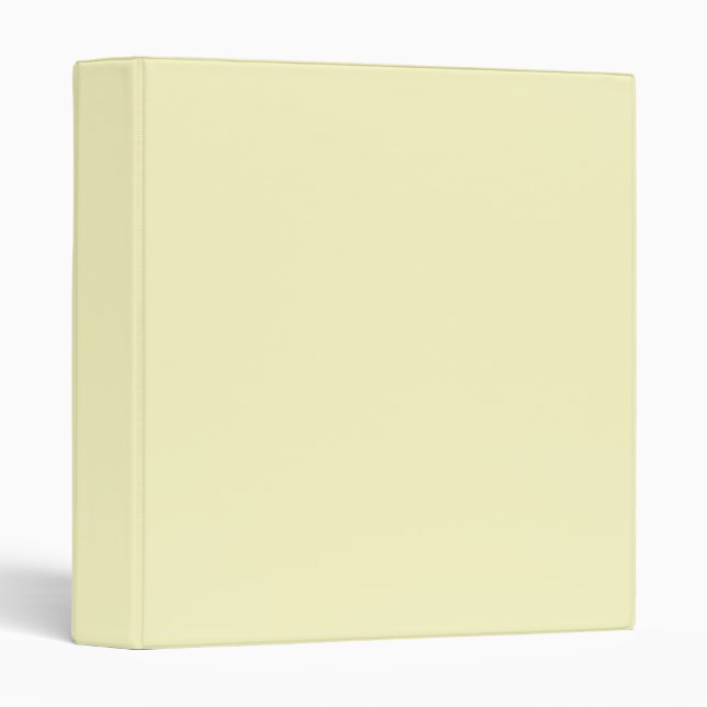 Lemon Chiffon Solid Color Binder (Front/Spine)