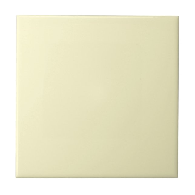 Lemon Chiffon Solid Color Ceramic Tile (Front)