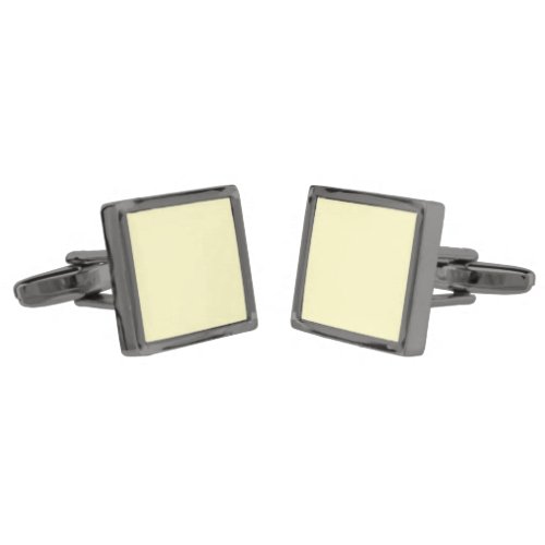 Lemon Chiffon Solid Color Cufflinks