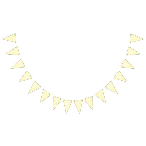 Lemon Chiffon Solid Color Customize It Bunting Flags