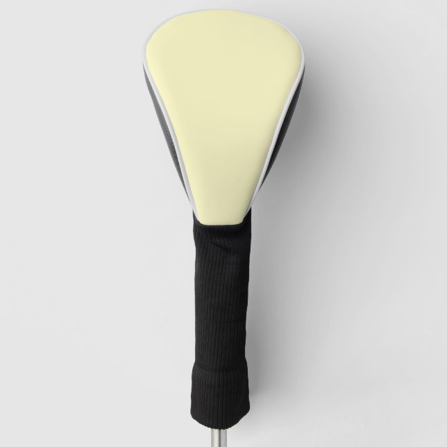 Lemon Chiffon Solid Color Customize It Golf Head Cover (Front)