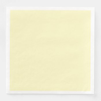 Lemon Chiffon Solid Color Customize It Paper Dinner Napkins by SimplyColor at Zazzle