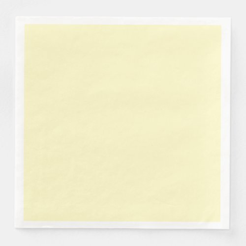 Lemon Chiffon Solid Color Customize It Paper Dinner Napkins
