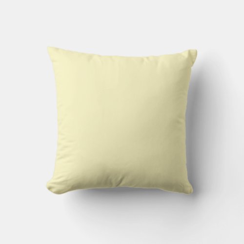 Lemon Chiffon Solid Color Customize It Throw Pillow