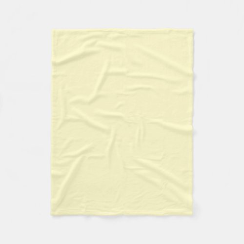 Lemon Chiffon Solid Color Fleece Blanket