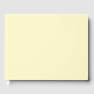 Lemon Chiffon Solid Color Guest Book