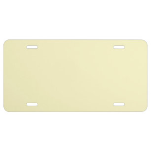 Lemon Chiffon Solid Color License Plate