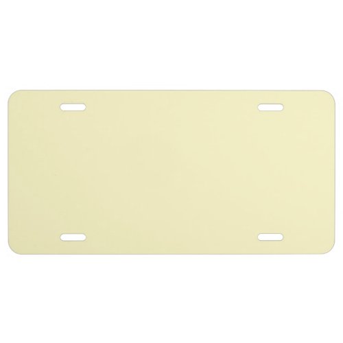Lemon Chiffon Solid Color License Plate