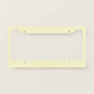 Lemon Chiffon Solid Color License Plate Frame
