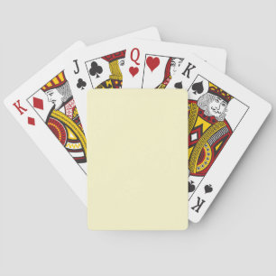 Lemon Chiffon Solid Color Poker Cards
