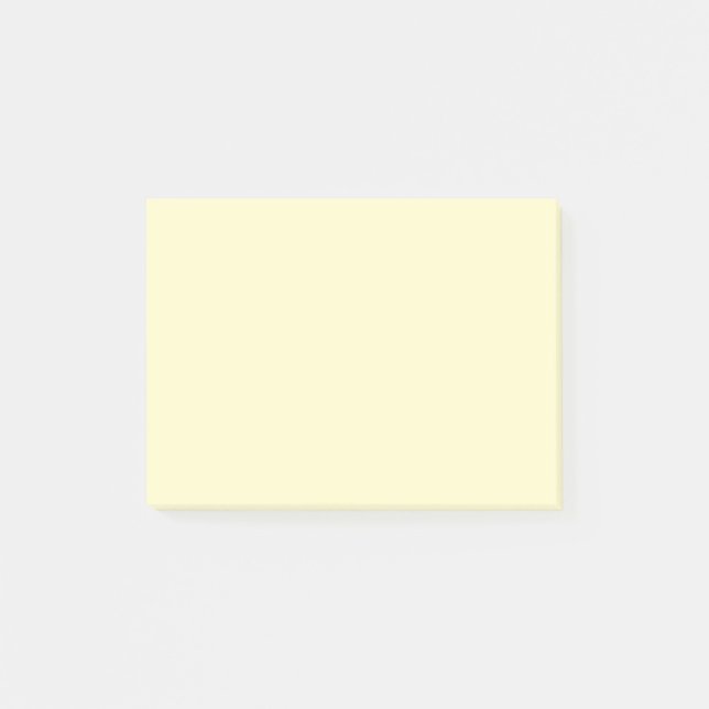 Lemon Chiffon Solid Color Post-it Notes (Front)