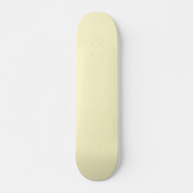 Lemon Chiffon Solid Color Skateboard (Front)