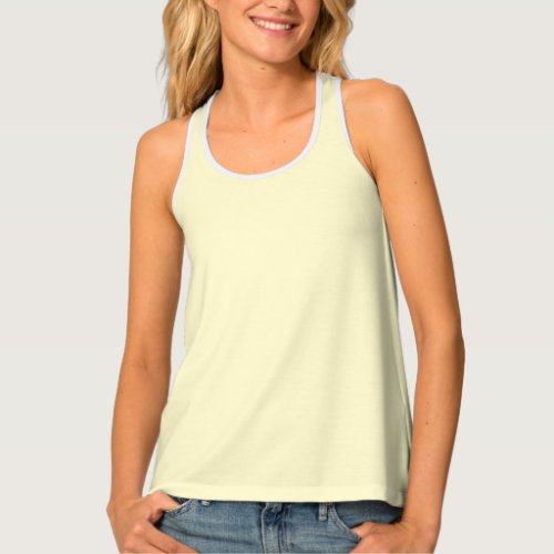 Lemon Chiffon Solid Color Tank Top