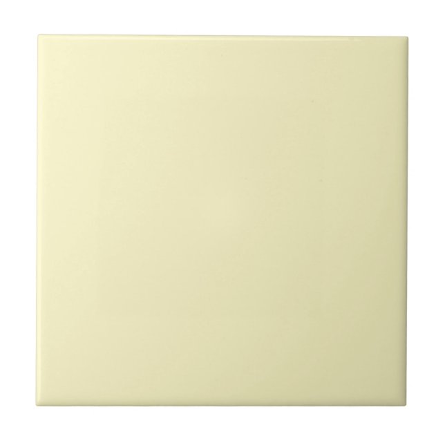 Lemon Chiffon Solid Color Tile (Front)