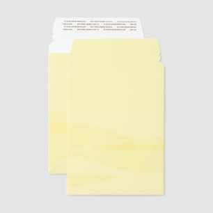 Lemon Chiffon Watercolor Envelope Mailers