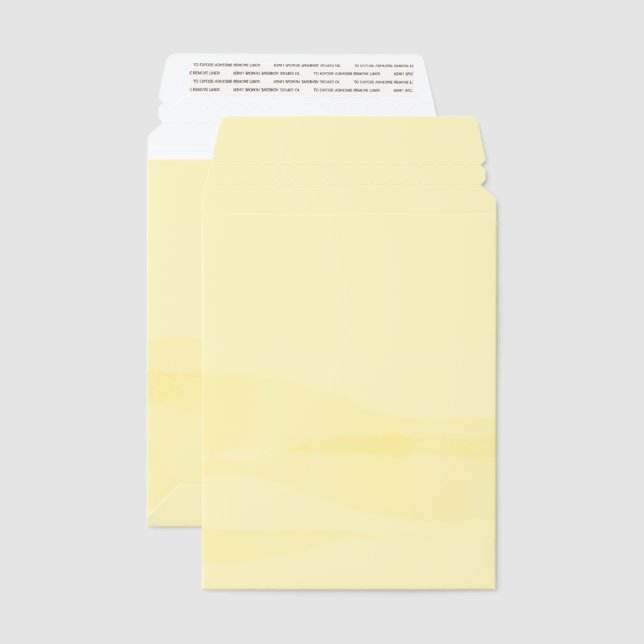 Lemon Chiffon Watercolor Envelope Mailers (Front & Back)