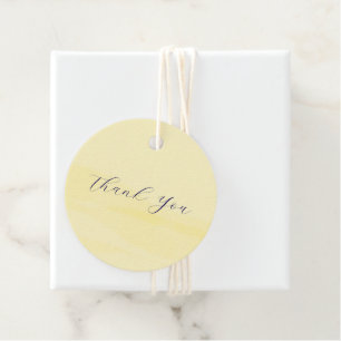 Lemon Chiffon Watercolor Favor Tags