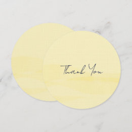 Lemon Chiffon Watercolor Thank You Card