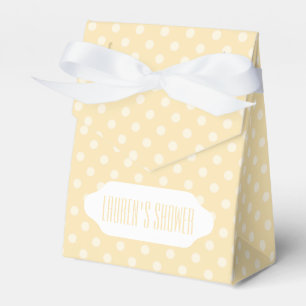Lemon chiffon/yellow polka dots custom favor box