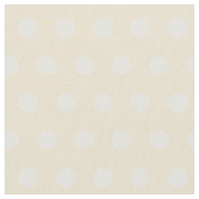 Lemon chiffon yellow polka dots fabric (Close Up)