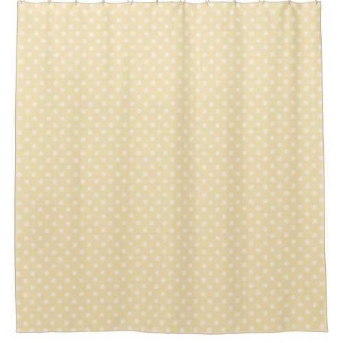 Lemon chiffon yellow polka dots shower curtain