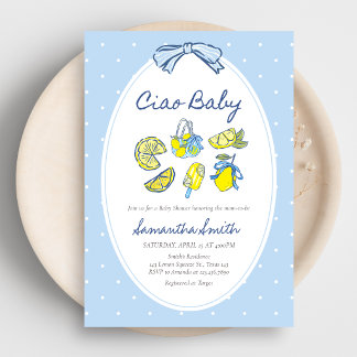 Lemon Ciao Baby Baby Shower Invitation