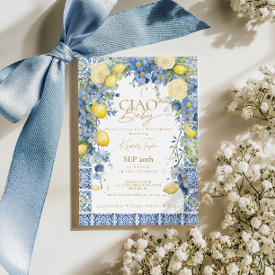 Lemon Ciao Baby Italian Baby Shower Invitation
