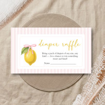 Lemon Ciao Baby Shower Diaper Raffle