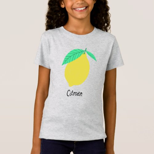 Lemon Citroen Dutch Fruity Fun Food Art T_Shirt