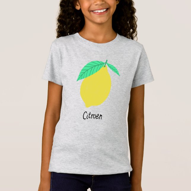 Lemon Citroen Dutch Fruity Fun Food Art T-Shirt (Front)