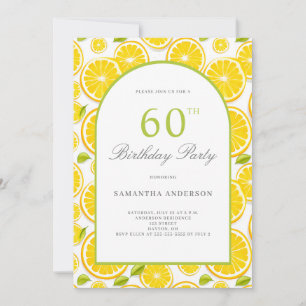 Lemon Citrus 60th Birthday Invitation