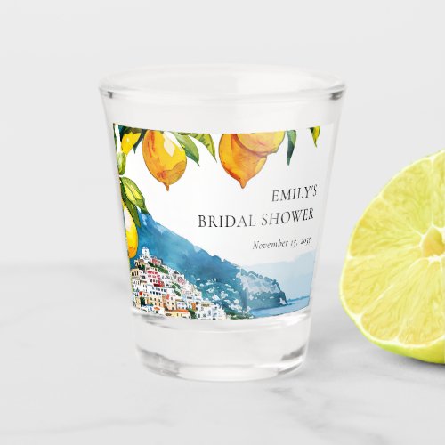 Lemon Citrus Amalfi Coast Bridal Shower Shot Glass