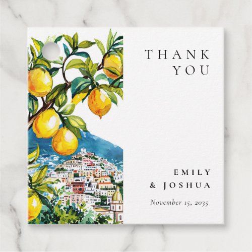 Lemon Citrus Amalfi Coast Italian Wedding Favor Tags