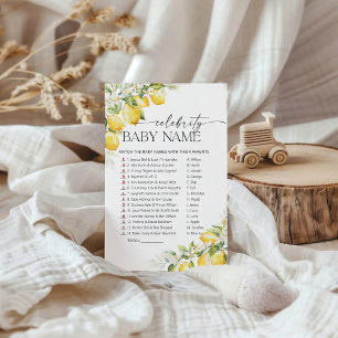 Lemon Citrus Baby Shower Celebrity Baby Name Game