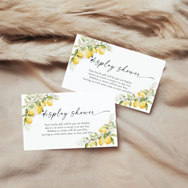 Lemon Citrus Baby Shower Display Shower Card (Creator Uploaded)