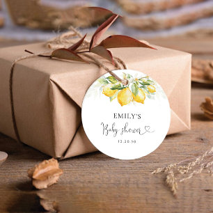 Lemon Citrus Baby Shower Favor Tag