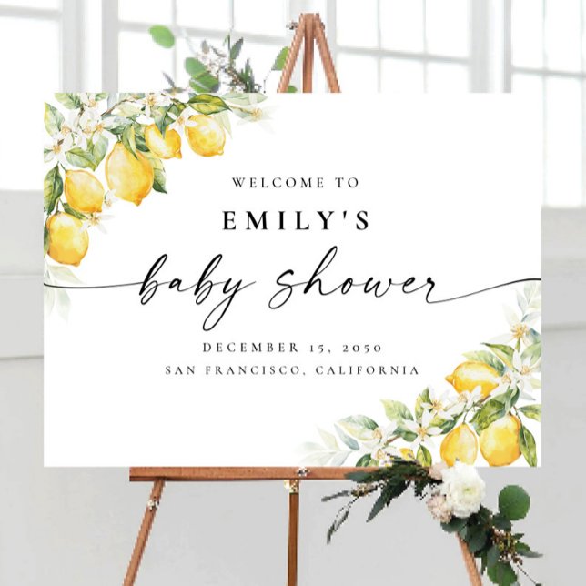 Lemon Citrus Baby Shower Foam Board (Creator Uploaded)