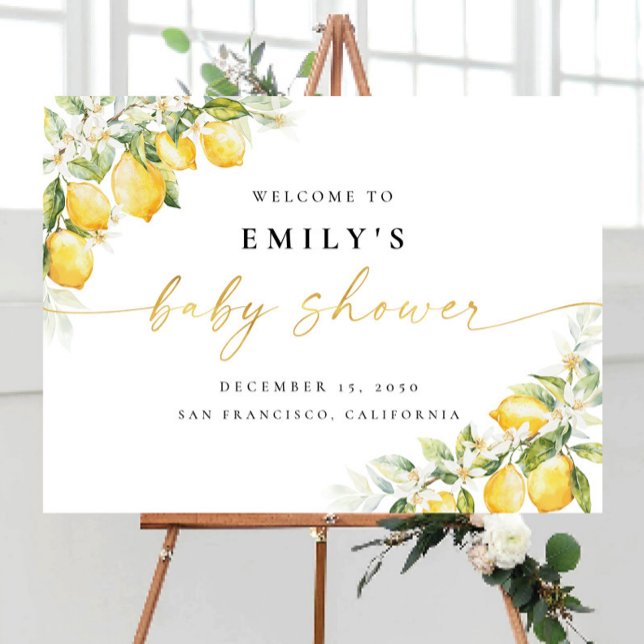 Lemon Citrus Baby Shower Foam Board (Creator Uploaded)