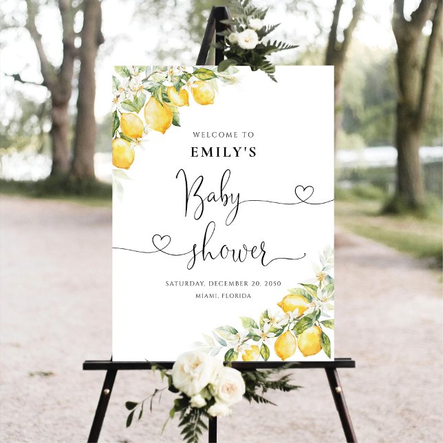 Lemon Citrus Baby Shower Foam Board (Creator Uploaded)