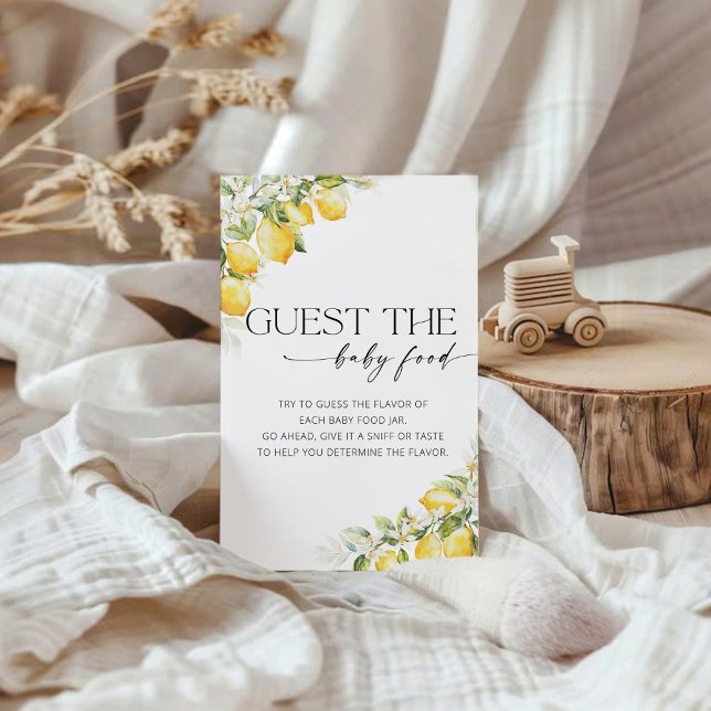 Lemon Citrus Baby Shower Guess the Baby Food Game (Creator Uploaded)