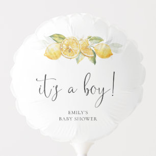 Lemon Citrus Baby Shower It's A Boy Balloon