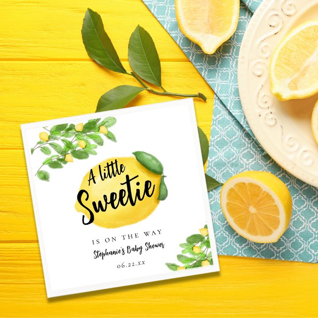 Lemon Citrus Baby Shower Napkins (Creator Uploaded)