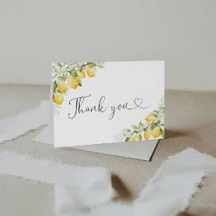 Lemon Citrus Baby Shower Thank You Card