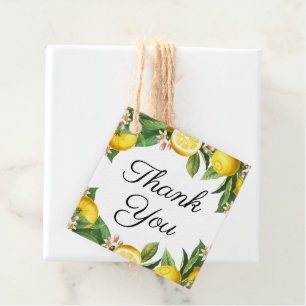  Lemon Citrus Baby Shower Thank You Favor Tags