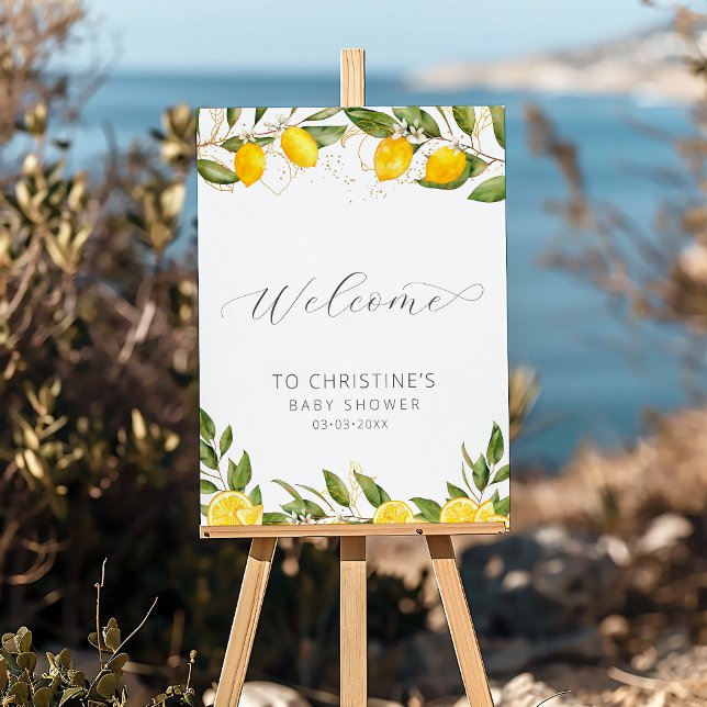 Lemon Citrus Baby Shower Welcome Foam Board (Creator Uploaded)